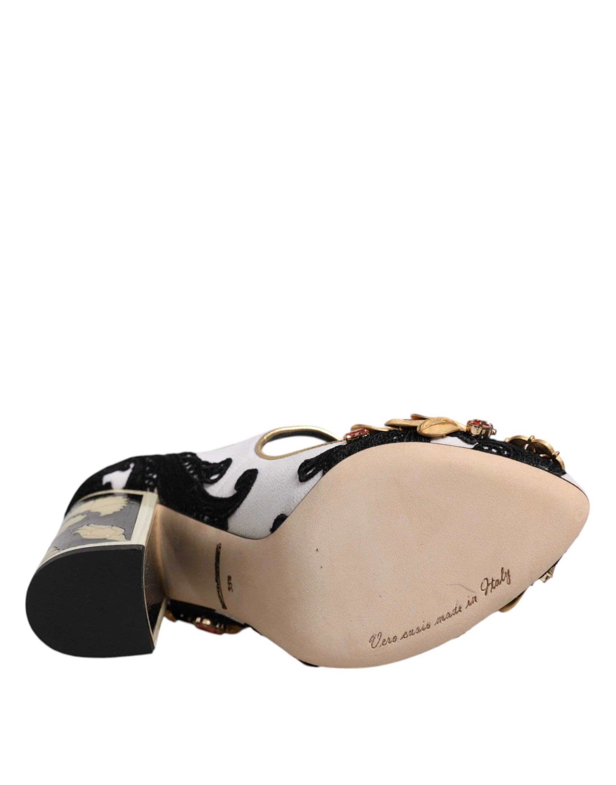 Dolce & Gabbana Multicolor Embellished Heels Pumps Shoes by Dolce & Gabbana