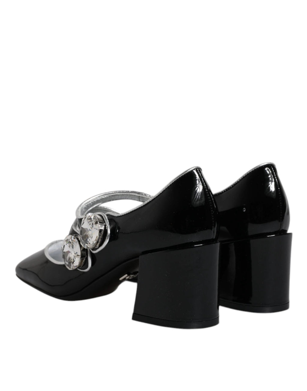 Dolce & Gabbana Black Patent Leather Crystal Mary Jane Pumps Shoes by Dolce & Gabbana