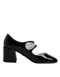 Dolce & Gabbana Black Patent Leather Crystal Mary Jane Pumps Shoes by Dolce & Gabbana