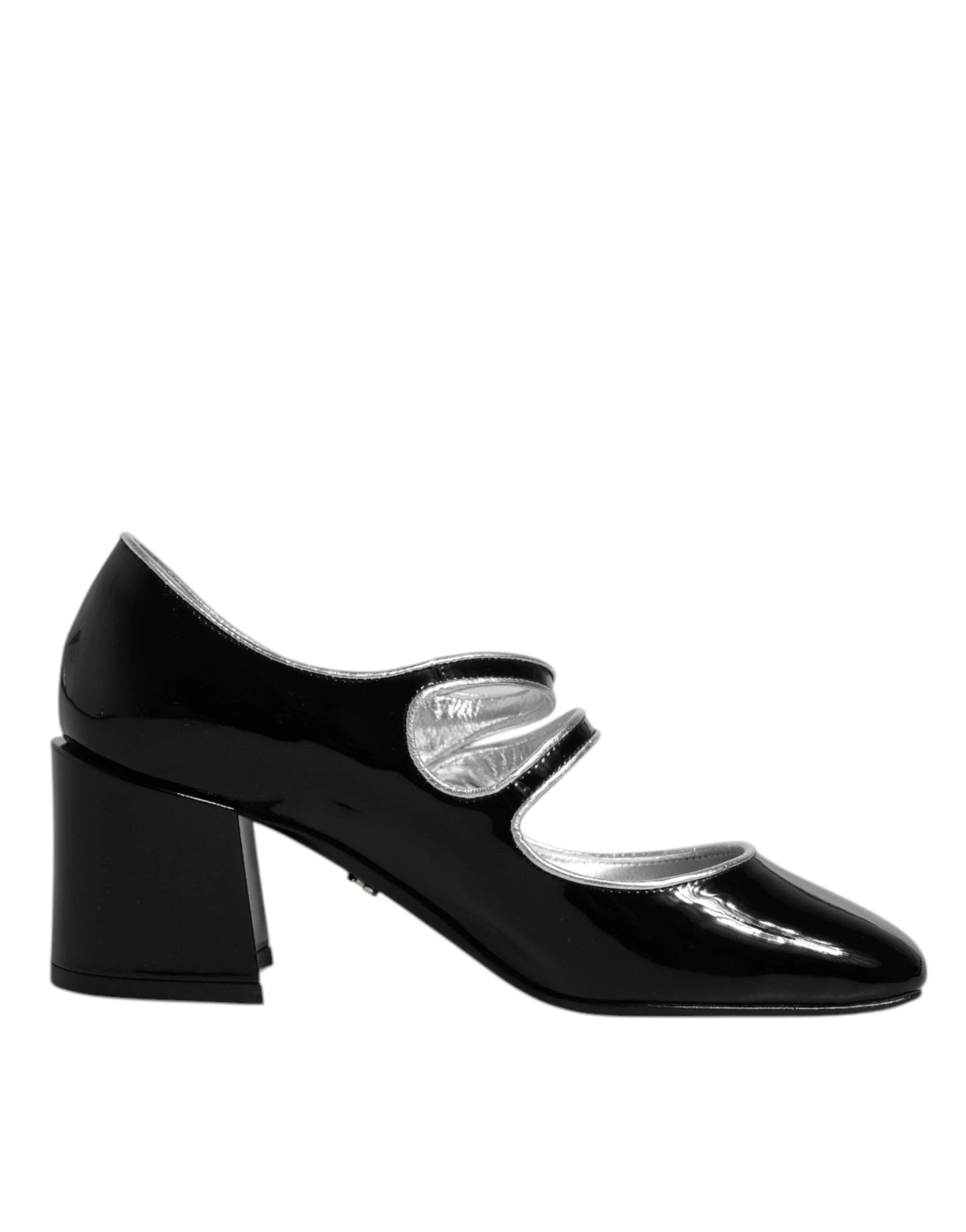Dolce & Gabbana Black Patent Leather Crystal Mary Jane Pumps Shoes by Dolce & Gabbana