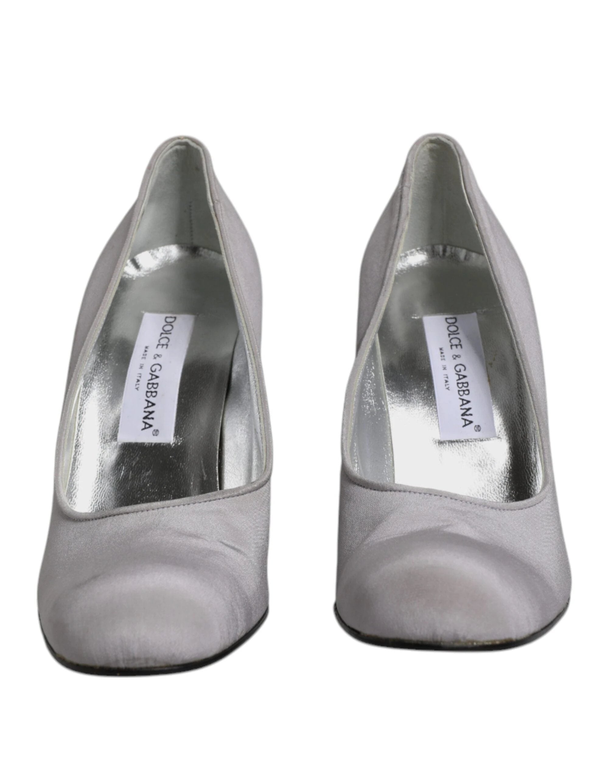 Dolce & Gabbana Gray Suede Leather High Heel Pumps Shoes by Dolce & Gabbana