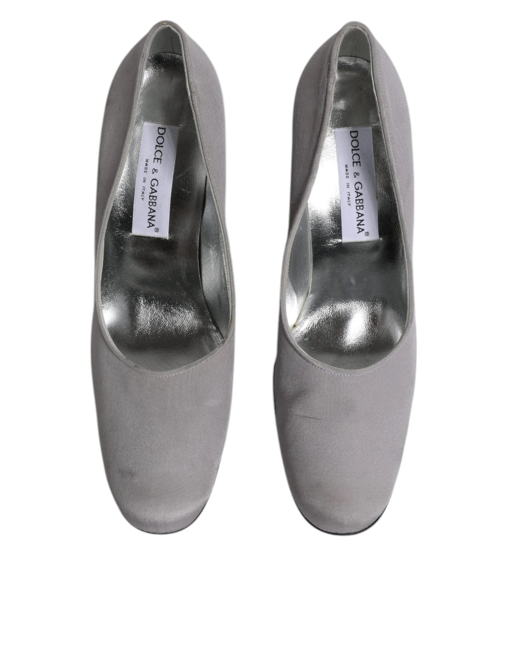 Dolce & Gabbana Gray Suede Leather High Heel Pumps Shoes by Dolce & Gabbana