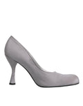 Dolce & Gabbana Gray Suede Leather High Heel Pumps Shoes by Dolce & Gabbana