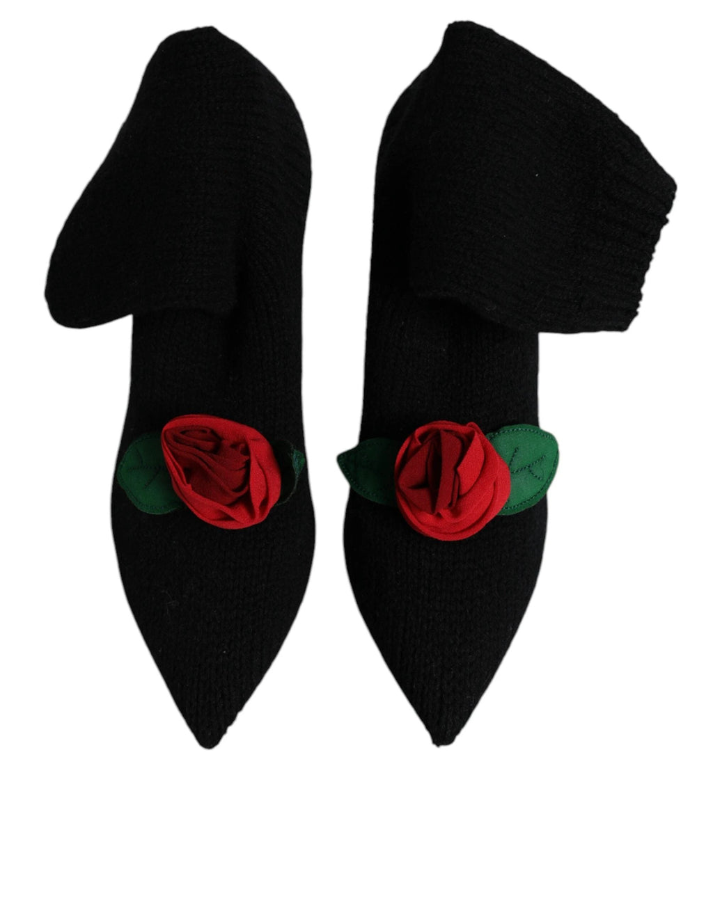 Dolce & Gabbana Black Stiletto Heels Mid Calf Boots Shoes by Dolce & Gabbana