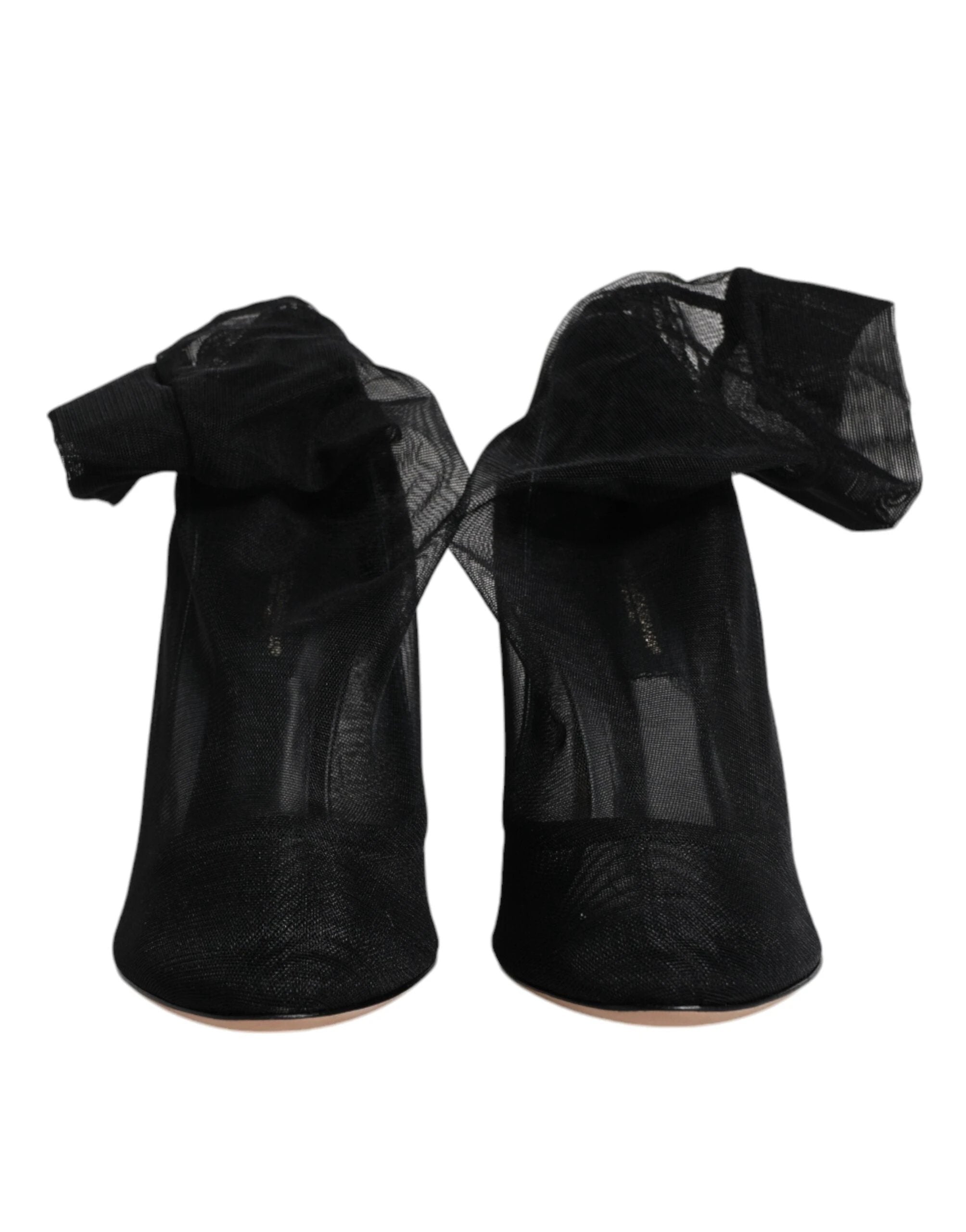 Dolce & Gabbana Black Nylon Mesh Sock Style Boots Shoes by Dolce & Gabbana