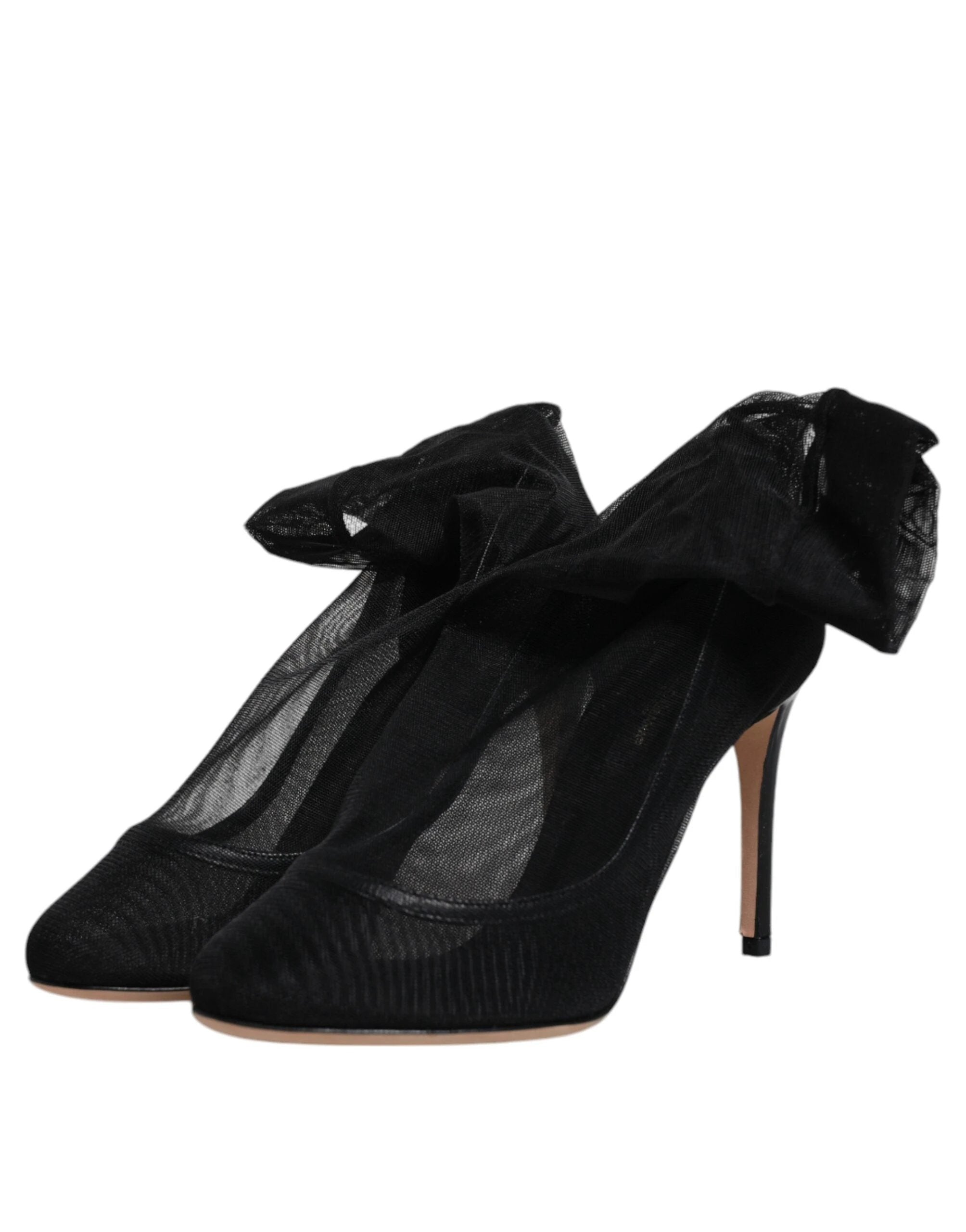 Dolce & Gabbana Black Nylon Mesh Sock Style Boots Shoes by Dolce & Gabbana