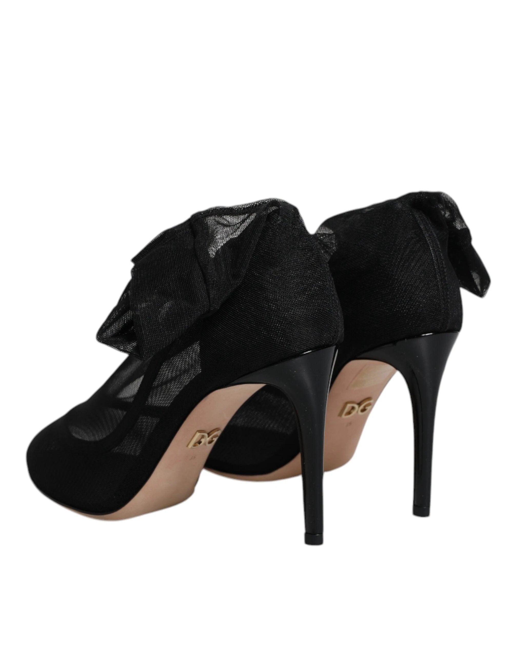 Dolce & Gabbana Black Nylon Mesh Sock Style Boots Shoes by Dolce & Gabbana