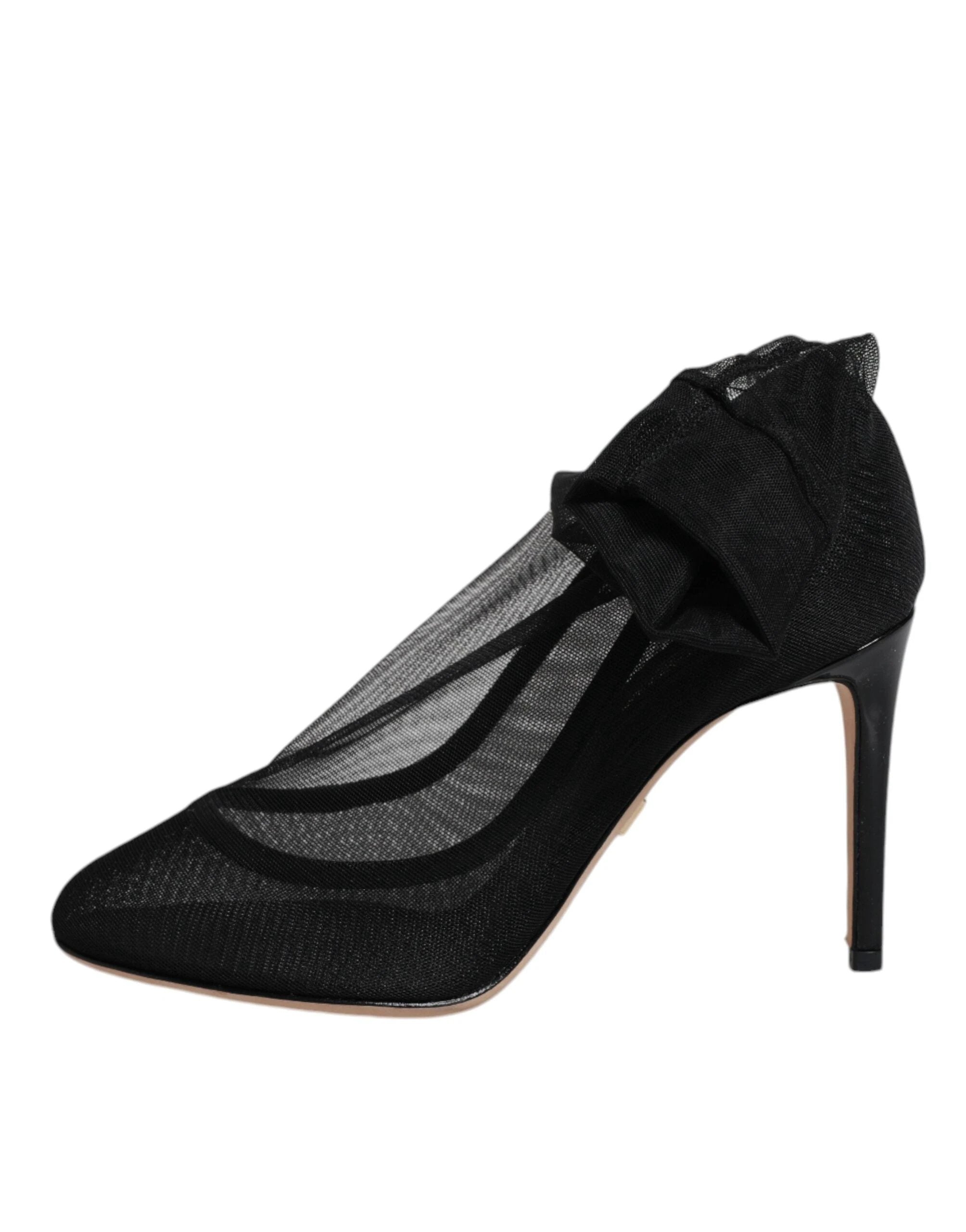 Dolce & Gabbana Black Nylon Mesh Sock Style Boots Shoes by Dolce & Gabbana