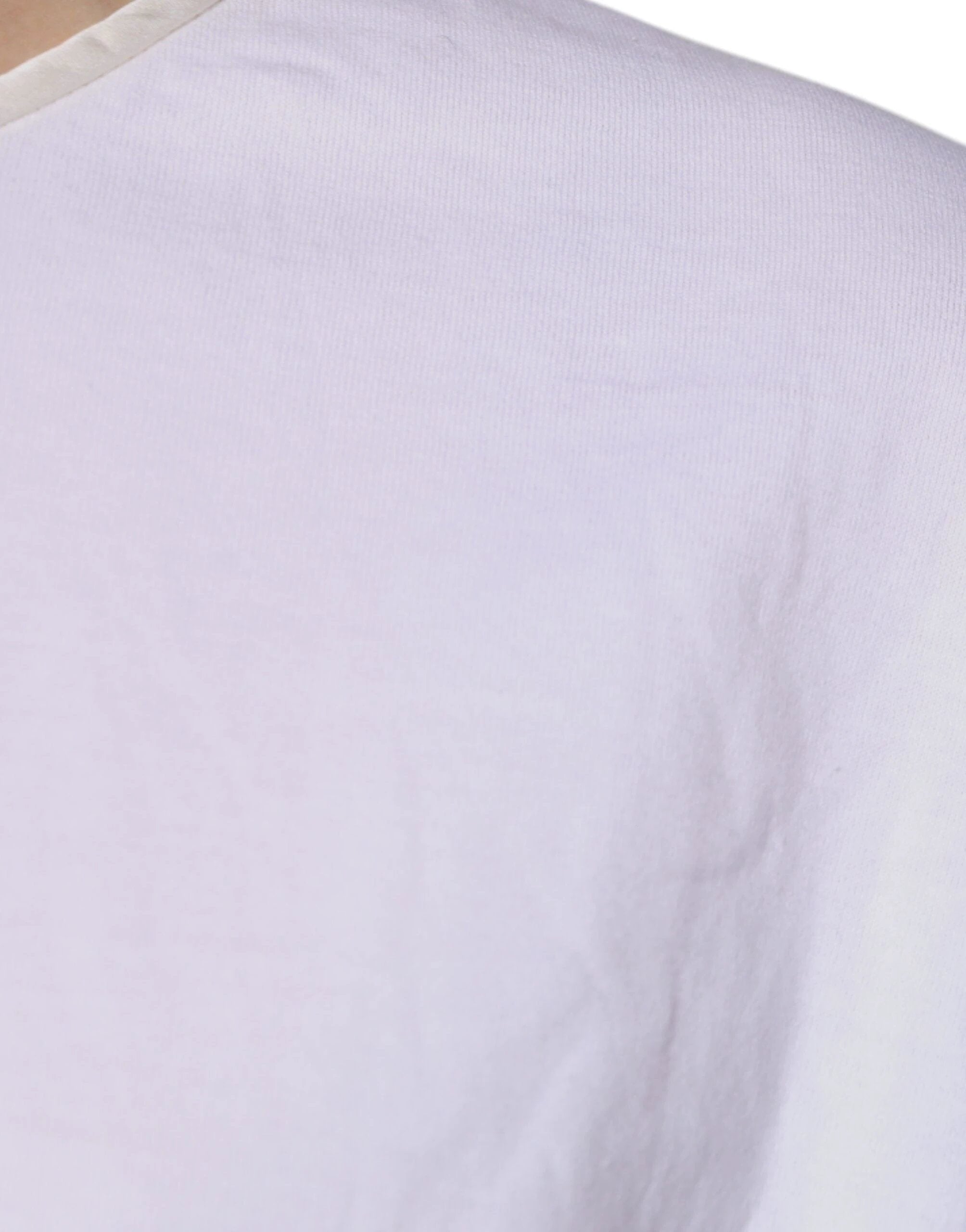 Dolce & Gabbana White Cotton Silk Round Neck Wrap Blouse Top by Dolce & Gabbana