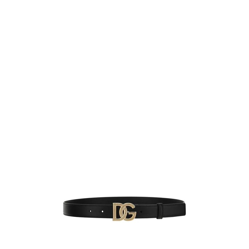 Dolce & Gabbana Black Calf Leather Bos Taurus Regular Belt