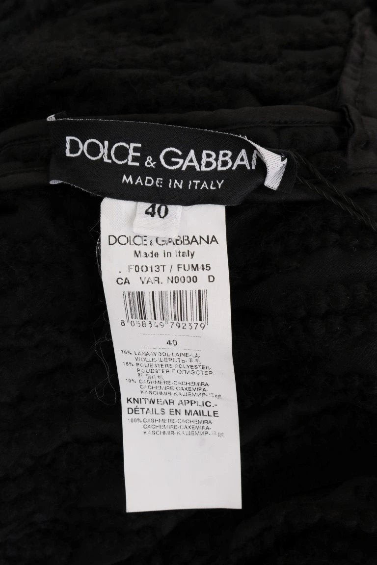 Dolce & Gabbana Black Fringes Wool Pullover Sweater by Dolce & Gabbana