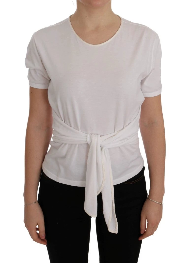 Dolce & Gabbana White Cotton Silk T-Shirt by Dolce & Gabbana