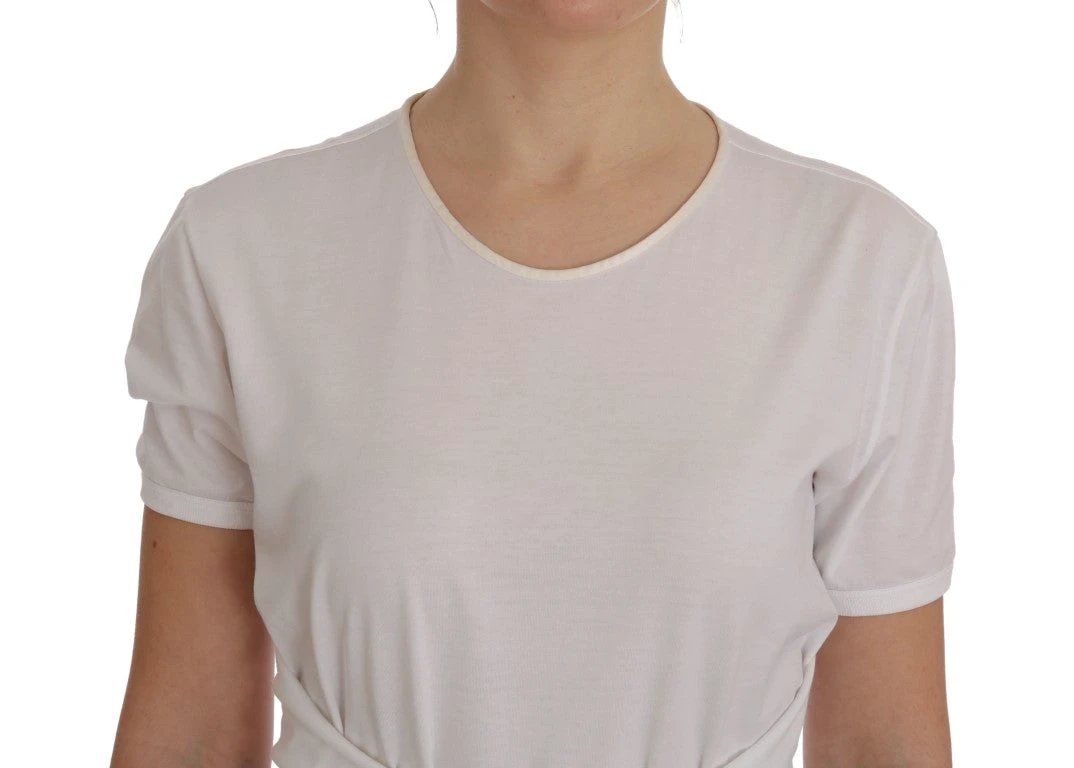 Dolce & Gabbana White Cotton Silk T-Shirt by Dolce & Gabbana