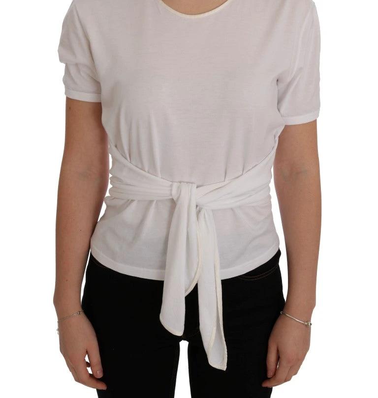 Dolce & Gabbana White Cotton Silk T-Shirt by Dolce & Gabbana