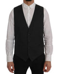 Dolce & Gabbana Gray STAFF Cotton Rayon Vest by Dolce & Gabbana