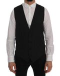 Dolce & Gabbana Gray Wool Stretch Vest by Dolce & Gabbana