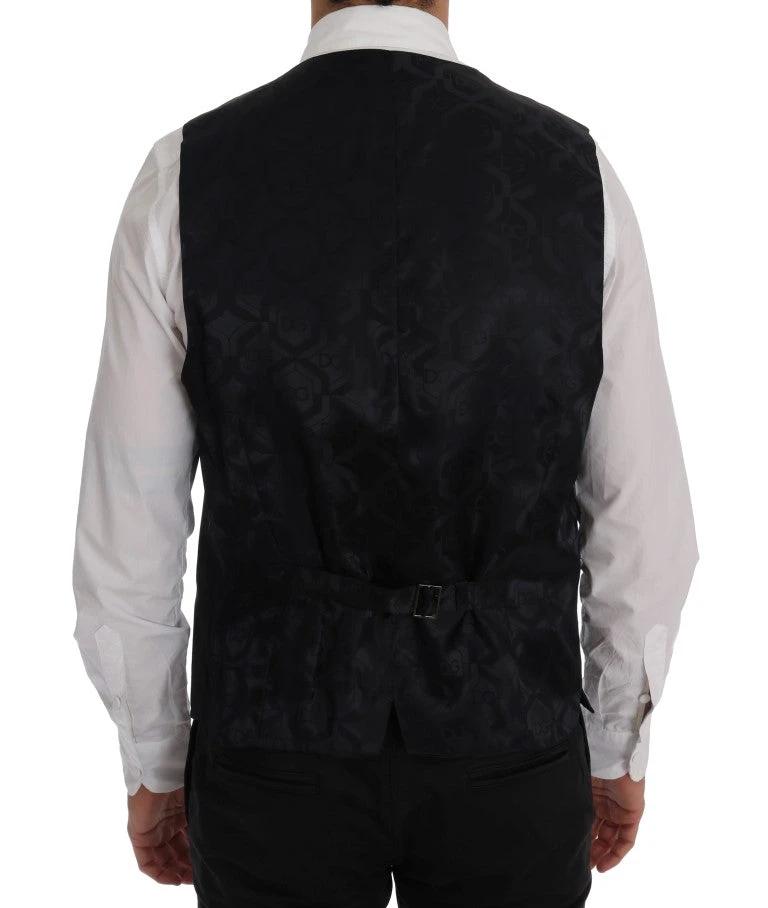 Dolce & Gabbana Gray Wool Stretch Vest by Dolce & Gabbana