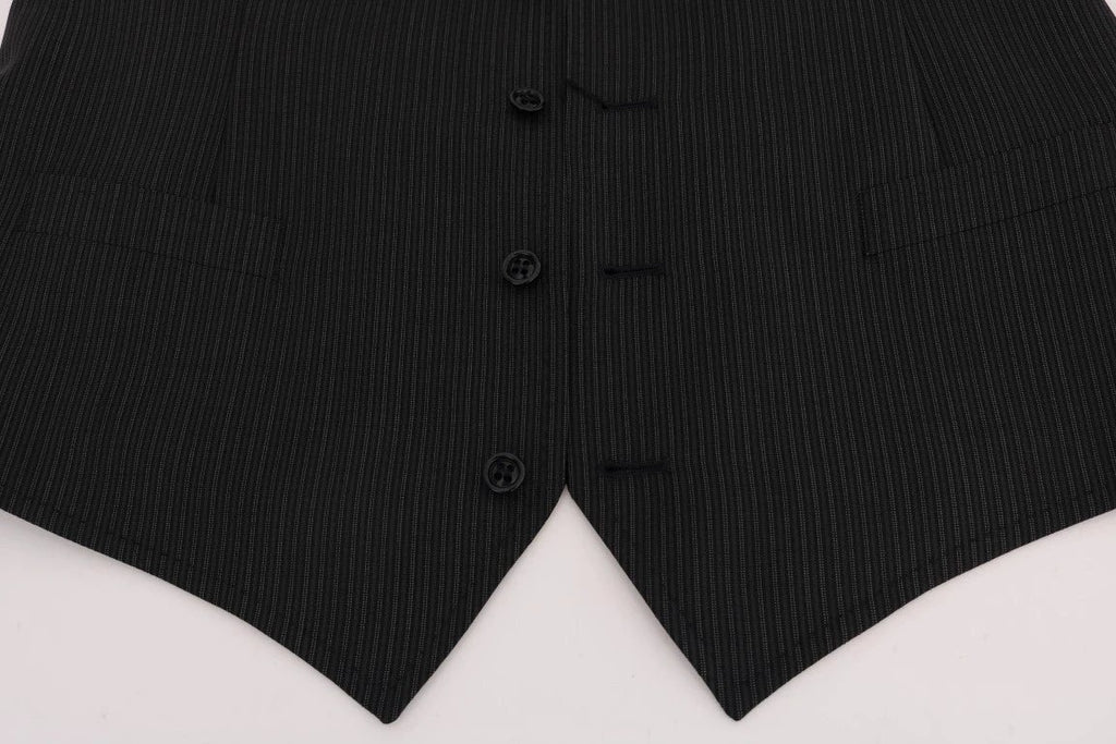 Dolce & Gabbana Gray Wool Stretch Vest by Dolce & Gabbana