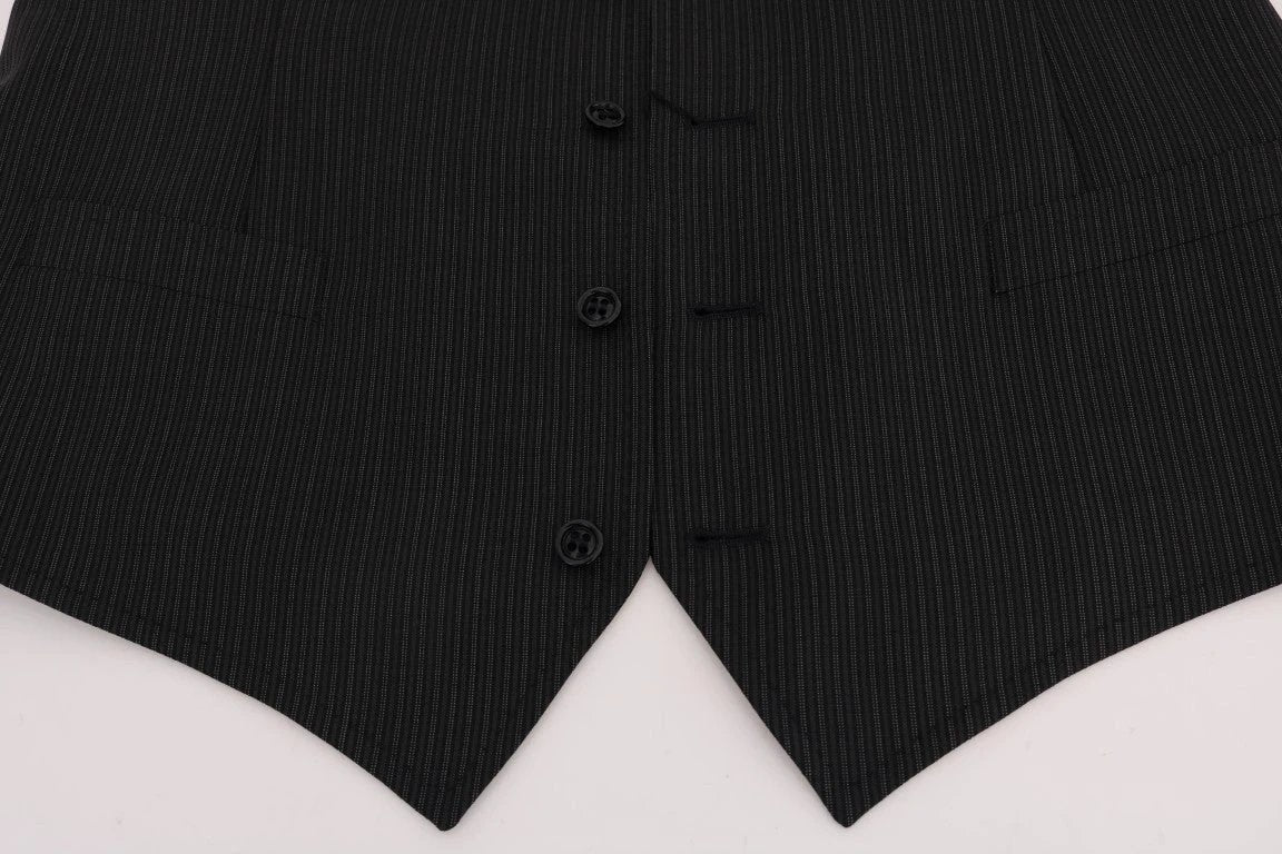 Dolce & Gabbana Gray Wool Stretch Vest by Dolce & Gabbana