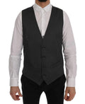 Dolce & Gabbana Gray STAFF Cotton Rayon Vest by Dolce & Gabbana