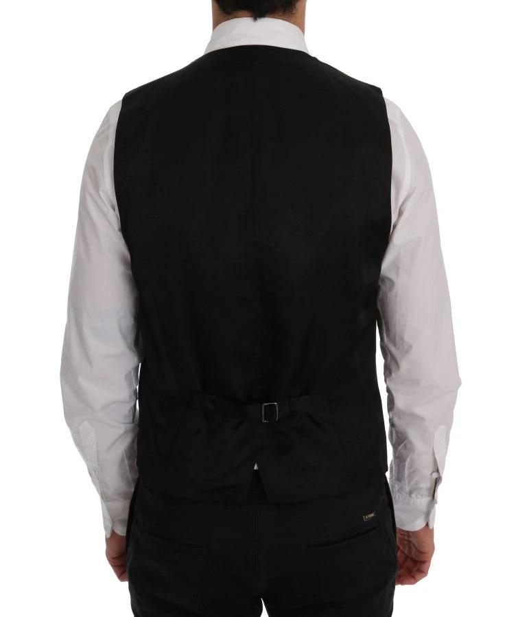 Dolce & Gabbana Blue Wool Stretch Vest by Dolce & Gabbana