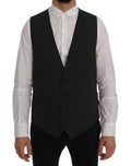 Dolce & Gabbana Gray Wool Stretch Vest by Dolce & Gabbana