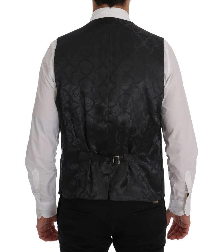Dolce & Gabbana Gray Wool Stretch Vest by Dolce & Gabbana