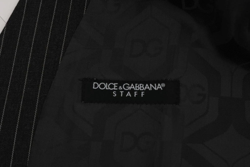 Dolce & Gabbana Gray Wool Stretch Vest by Dolce & Gabbana