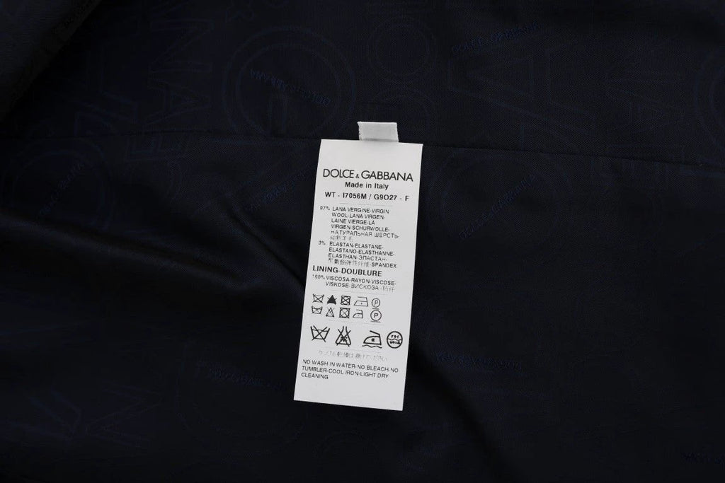 Dolce & Gabbana Blue STAFF Wool Stretch Vest by Dolce & Gabbana