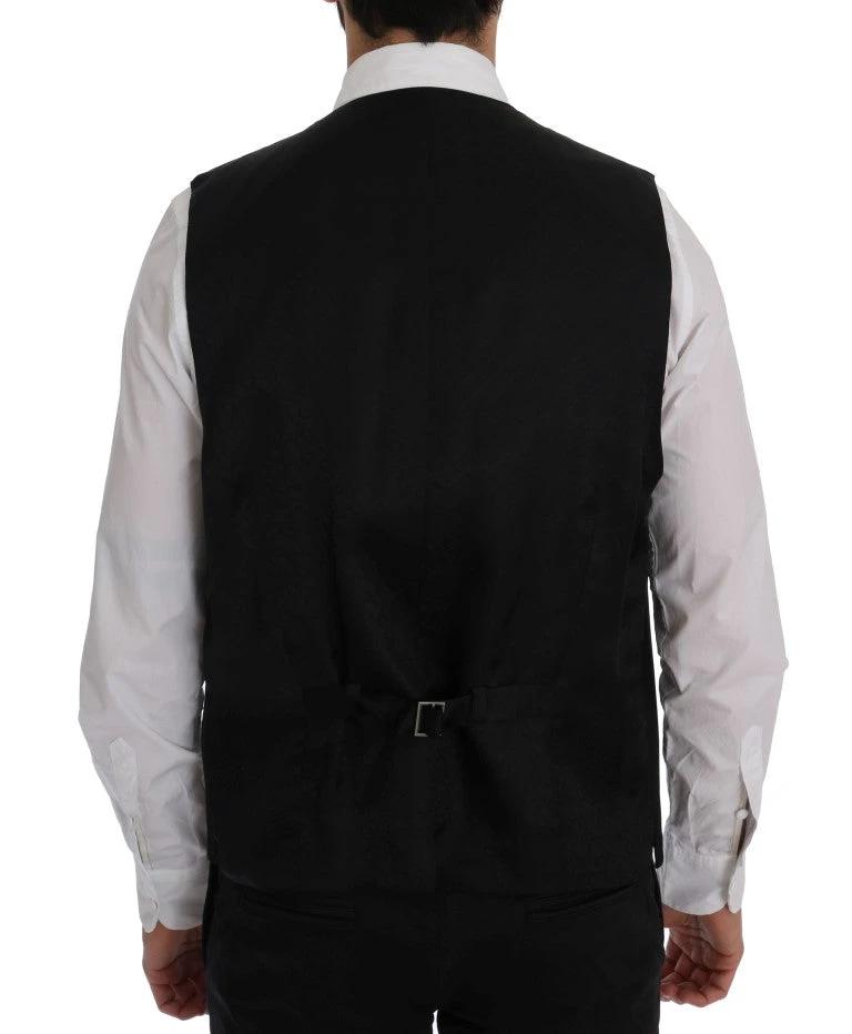 Dolce & Gabbana Black STAFF Wool Stretch Vest by Dolce & Gabbana