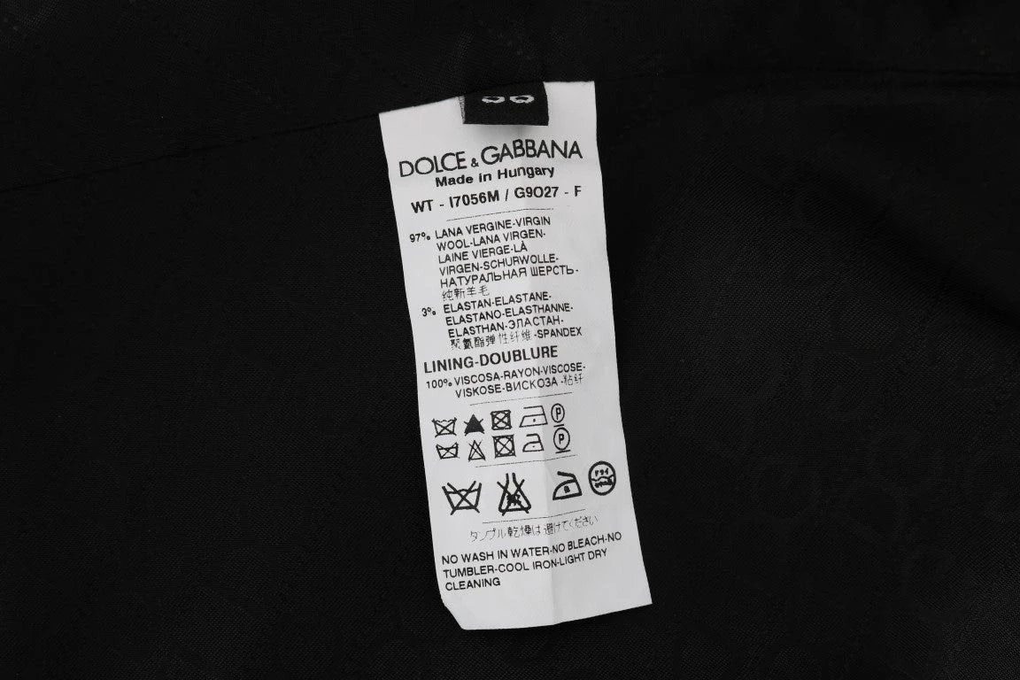 Dolce & Gabbana Black STAFF Wool Stretch Vest by Dolce & Gabbana