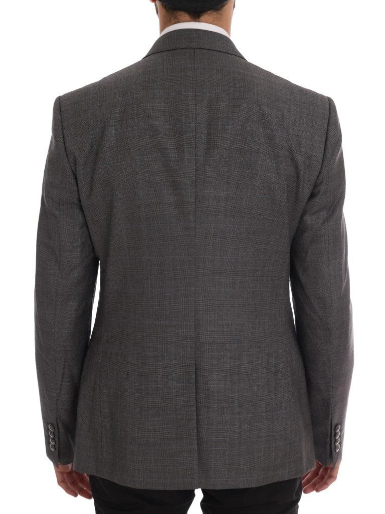 Dolce & Gabbana Gray Wool MARTINI Slim Blazer by Dolce & Gabbana
