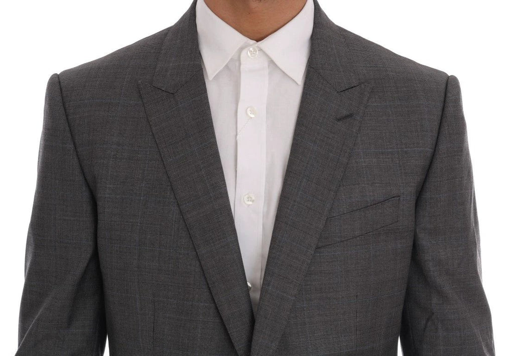 Dolce & Gabbana Gray Wool MARTINI Slim Blazer by Dolce & Gabbana