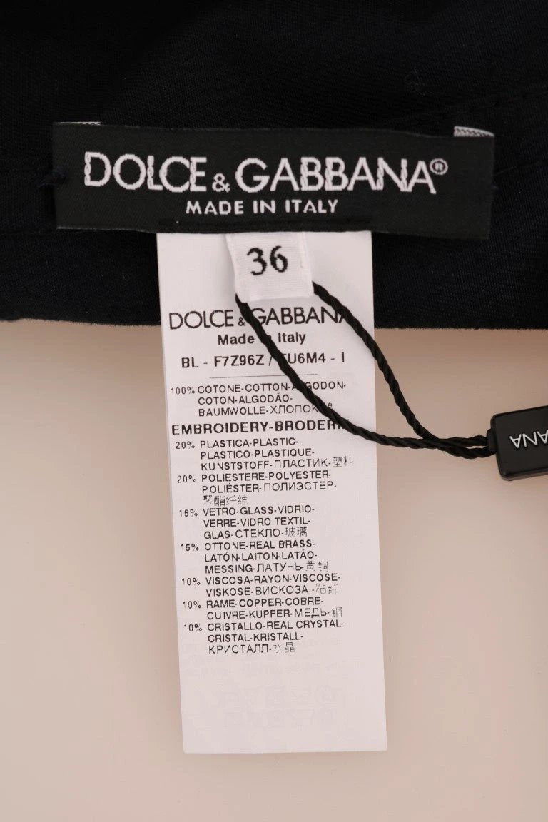 Dolce & Gabbana Blue Crystal MAMMA Sicily Jacket by Dolce & Gabbana