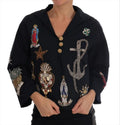 Dolce & Gabbana Blue Crystal MAMMA Sicily Jacket by Dolce & Gabbana