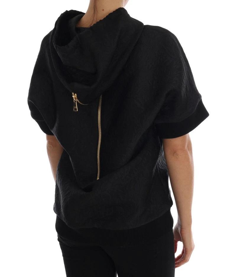 Dolce & Gabbana Black Fairy Tale Crystal Hooded Sweater by Dolce & Gabbana