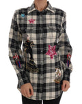 Dolce & Gabbana Black White Fairy Tale Crystal Shirt by Dolce & Gabbana