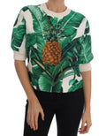 Dolce & Gabbana Pineapple Banana Sequins Crewneck Sweater by Dolce & Gabbana