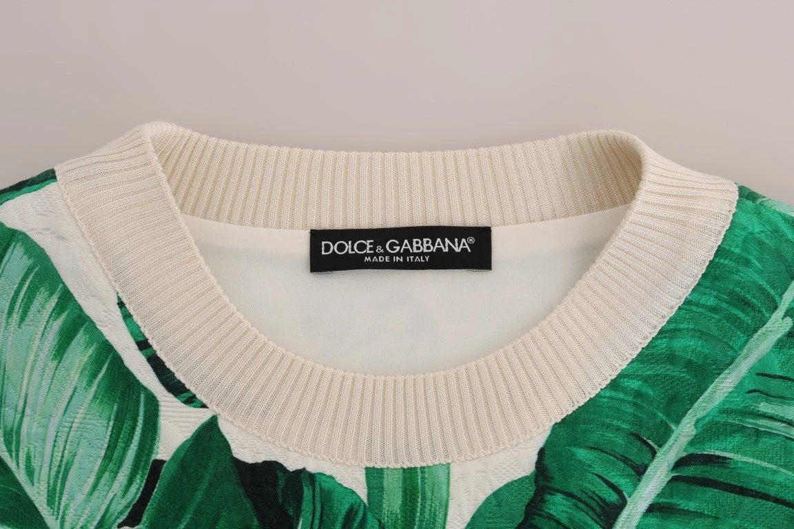 Dolce & Gabbana Pineapple Banana Sequins Crewneck Sweater by Dolce & Gabbana