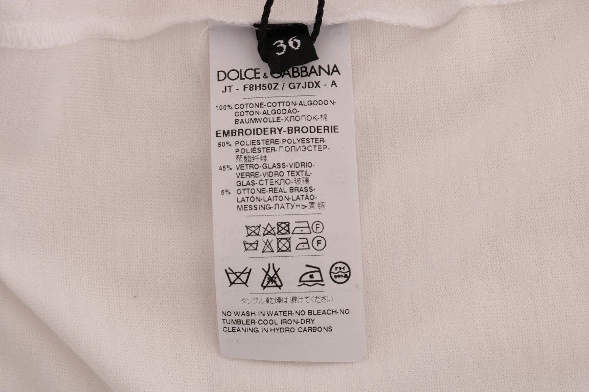 Dolce & Gabbana White Cotton Fairy Tale T-Shirt by Dolce & Gabbana