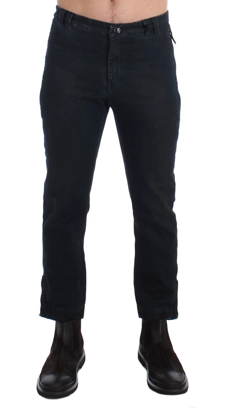 Costume National Blue Cotton Slim Pants Denim Jeans by Costume National