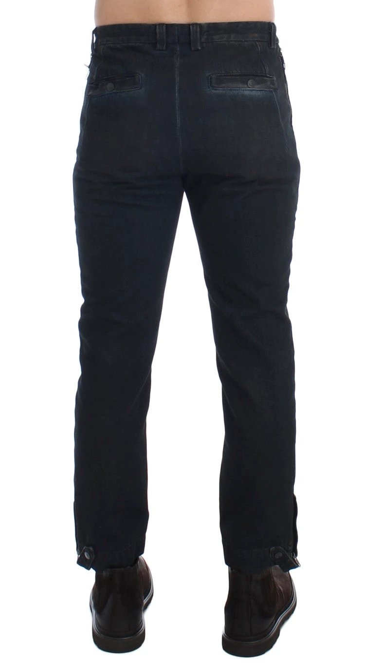 Costume National Blue Cotton Slim Pants Denim Jeans by Costume National