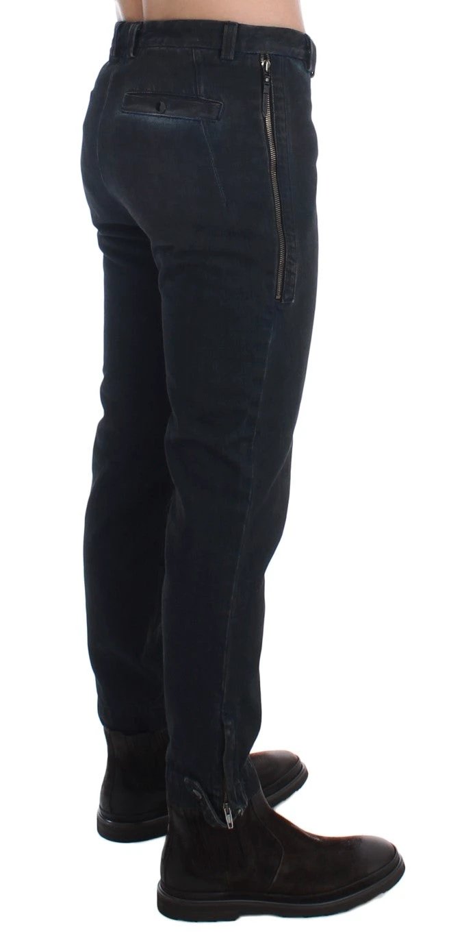 Costume National Blue Cotton Slim Pants Denim Jeans by Costume National