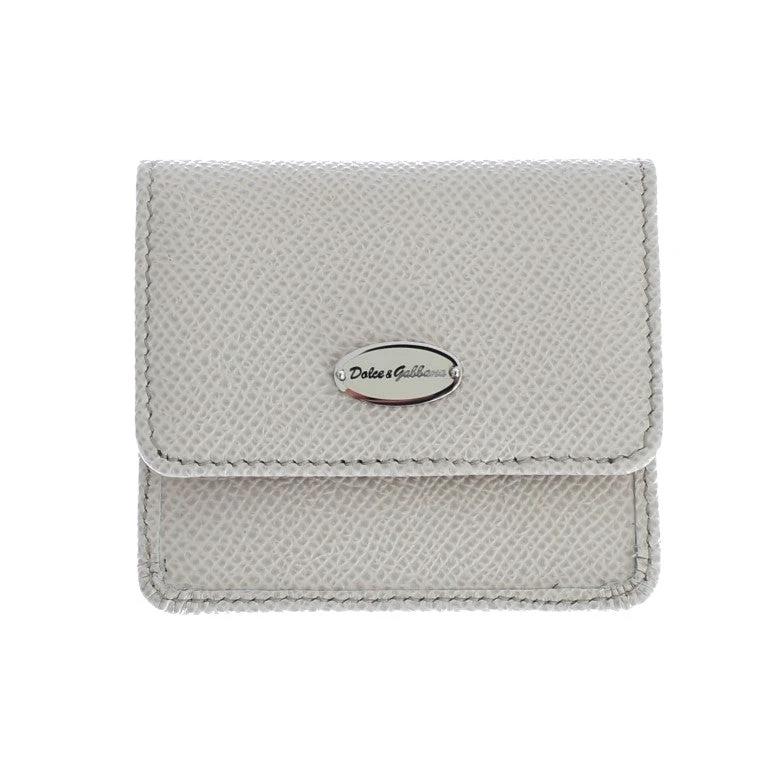 Dolce & Gabbana White Dauphine Leather Case Wallet by Dolce & Gabbana
