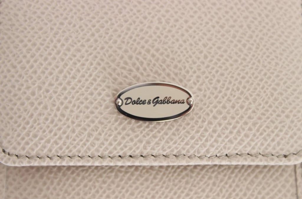 Dolce & Gabbana White Dauphine Leather Case Wallet by Dolce & Gabbana