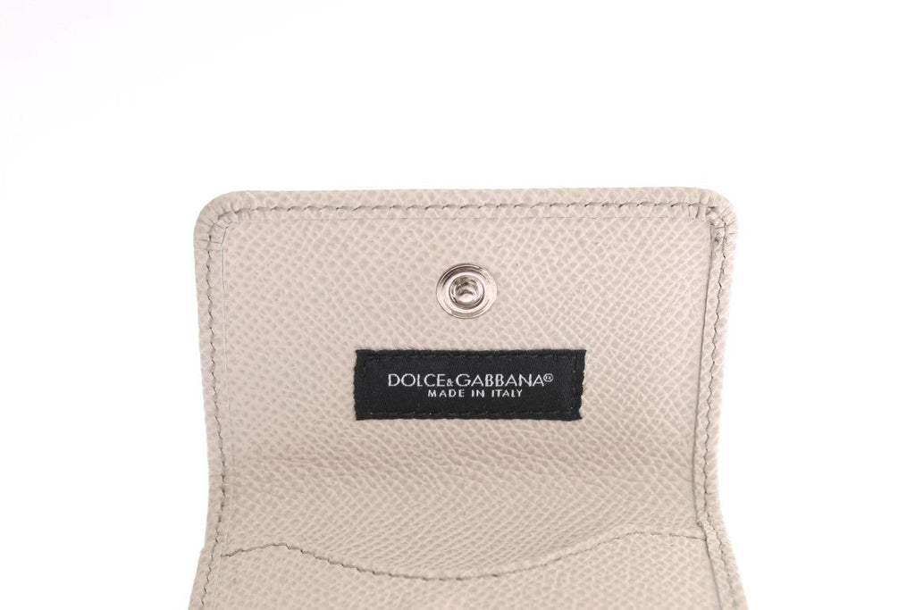 Dolce & Gabbana White Dauphine Leather Case Wallet by Dolce & Gabbana