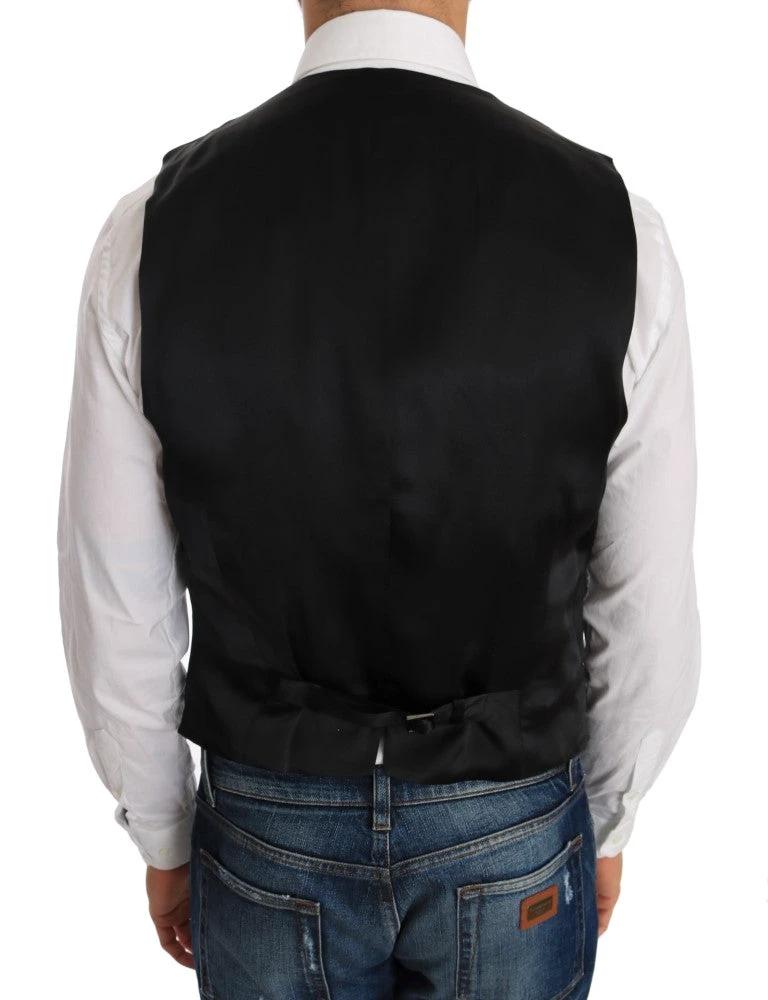 Dolce & Gabbana Black Wool Silk Vest by Dolce & Gabbana