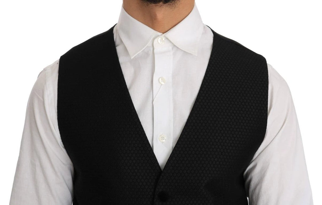 Dolce & Gabbana Black Polka Dot Pattern Vest by Dolce & Gabbana
