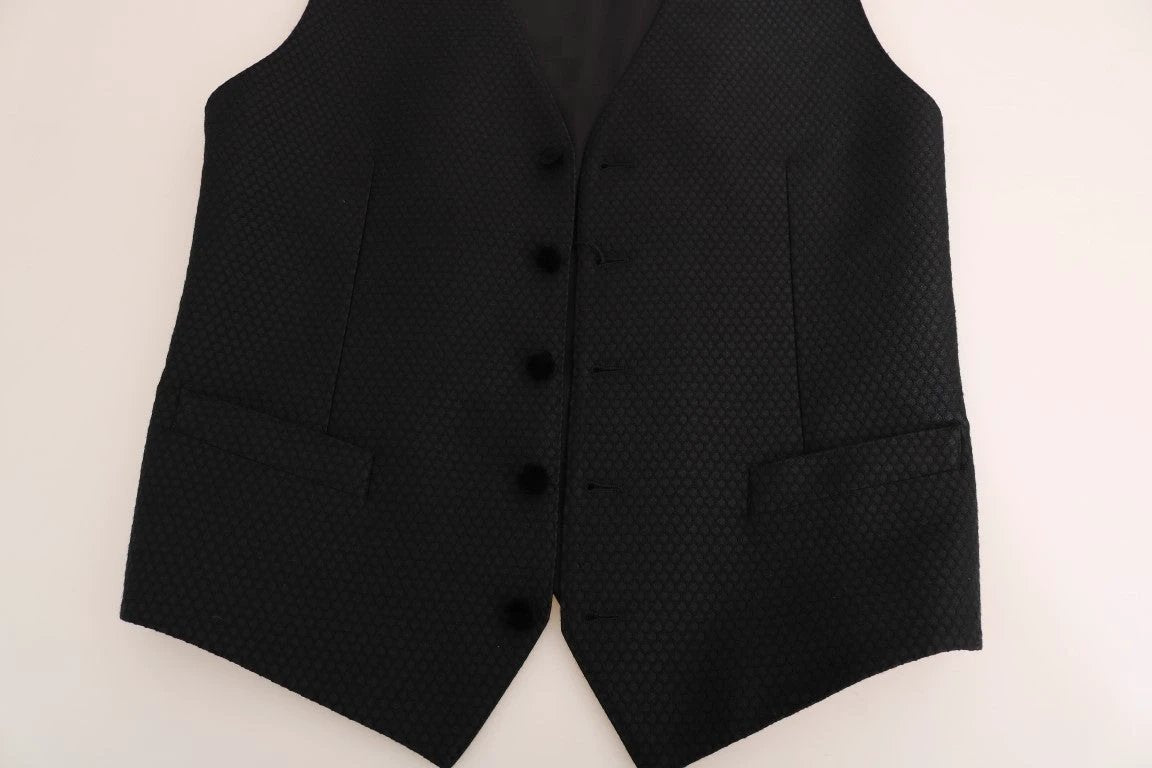 Dolce & Gabbana Black Polka Dot Pattern Vest by Dolce & Gabbana