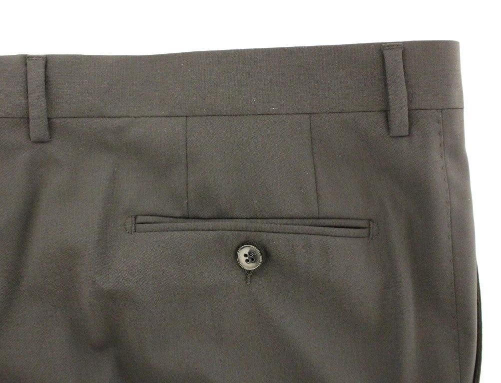 Dolce & Gabbana Black Wool Stretch Pleated Pants by Dolce & Gabbana